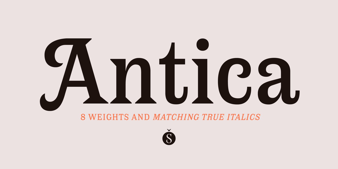 Beispiel einer Antica Thin-Schriftart